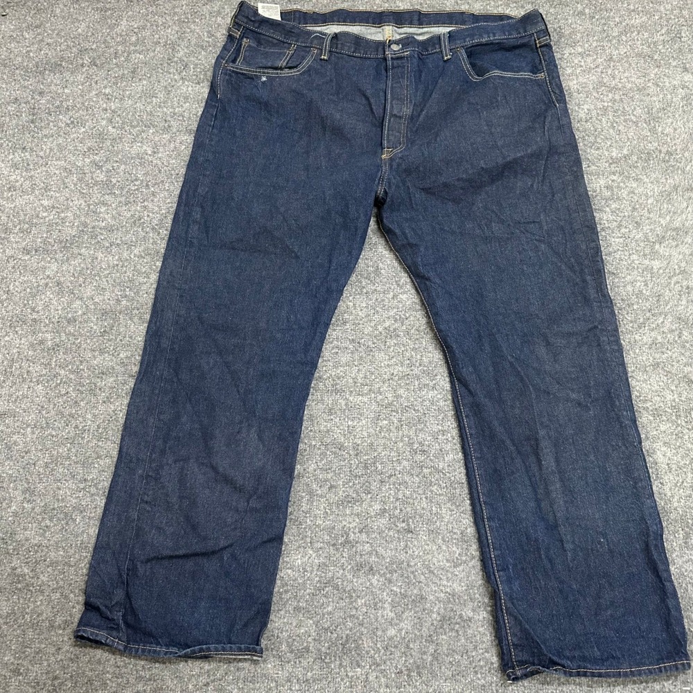 Levi's Jeans Mens Size 46x30 Blue 501 Original Fit Straight Leg Dark Wash Denim